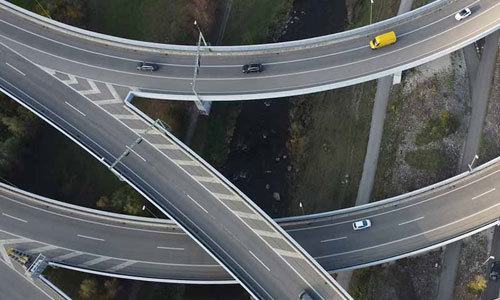 Motorvägar med bilar